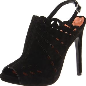 New Via Spiga Black Suede Nellie Slingback black- size 7